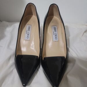 Jimmy Choo size 7, Black Patent Leather